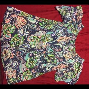 Lilly Pulitzer Almeria Top in Hanging with Fronds